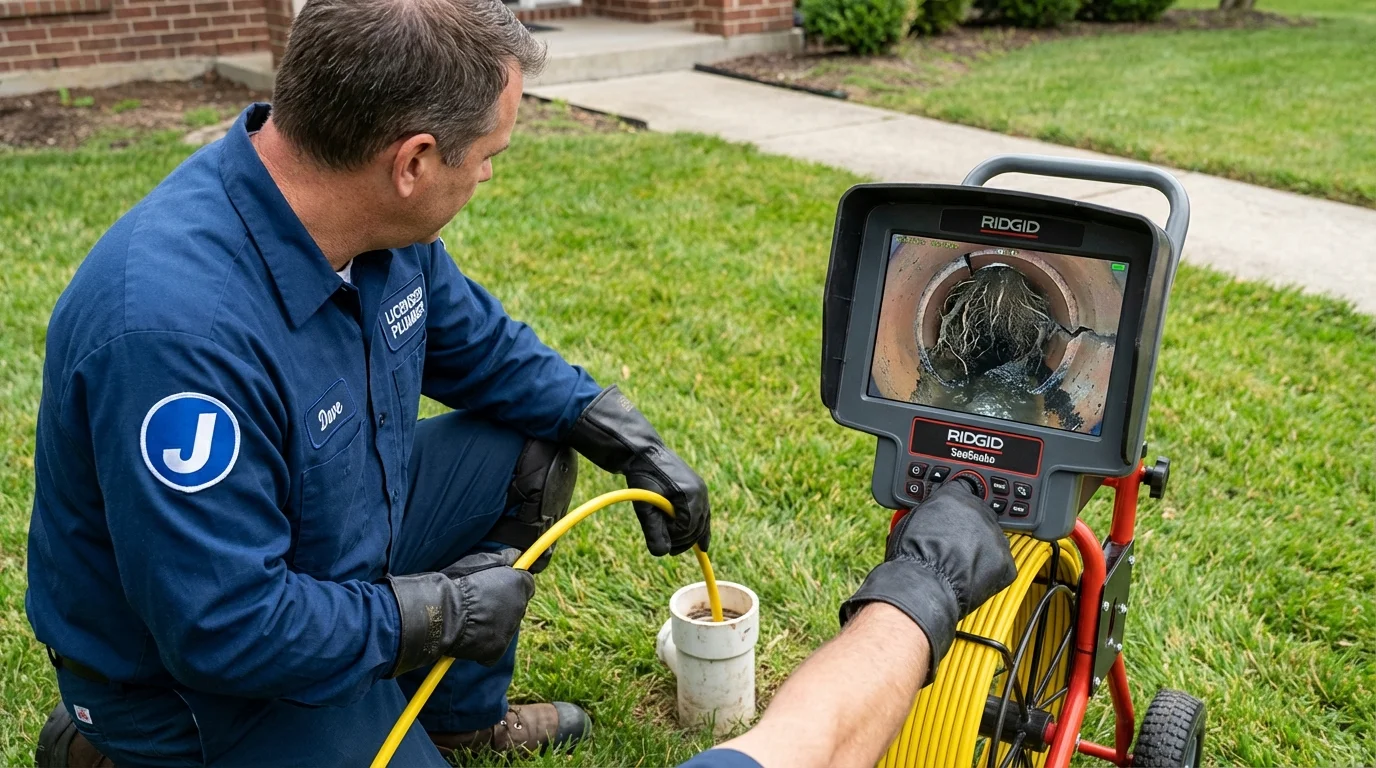 Sewer camera inspection being performed by Johns Plumbing LLC in Melrose Park